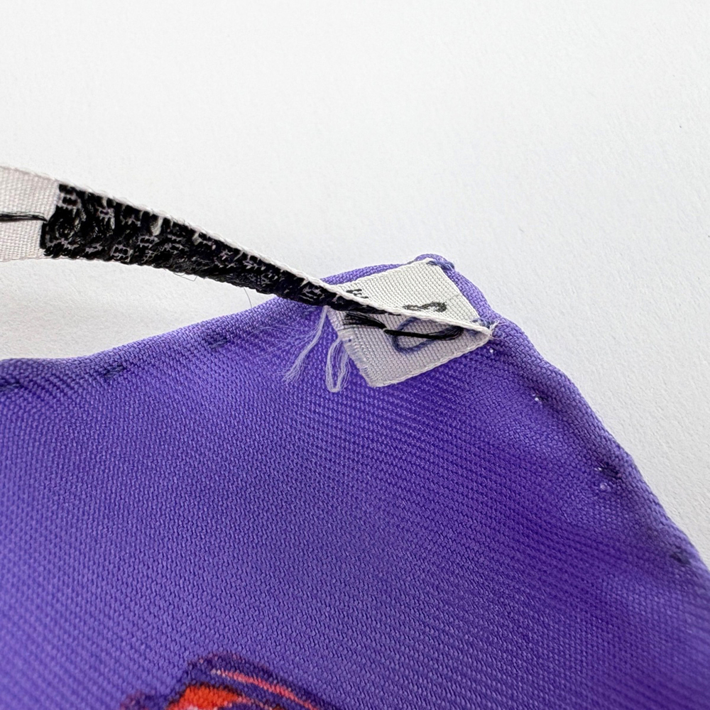 Hermes Carre 90 Etendards et Bonnieres Scarf Muffler Flag Silk Purple Multico... - Picture 3 of 5